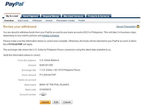 How to Withdraw Your Earnings from PayPal to BPI .